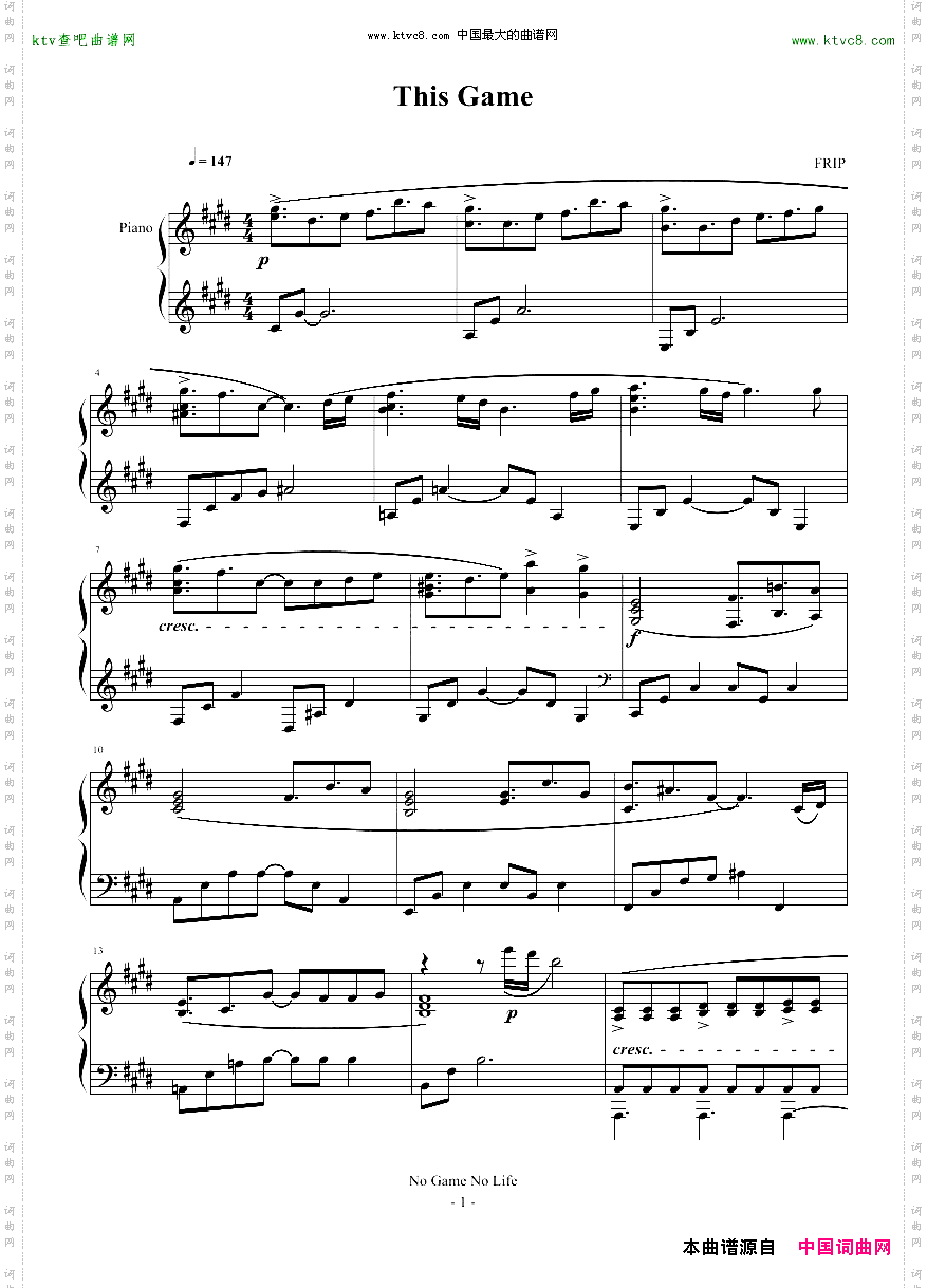 NoGameNoLifeOP完整版