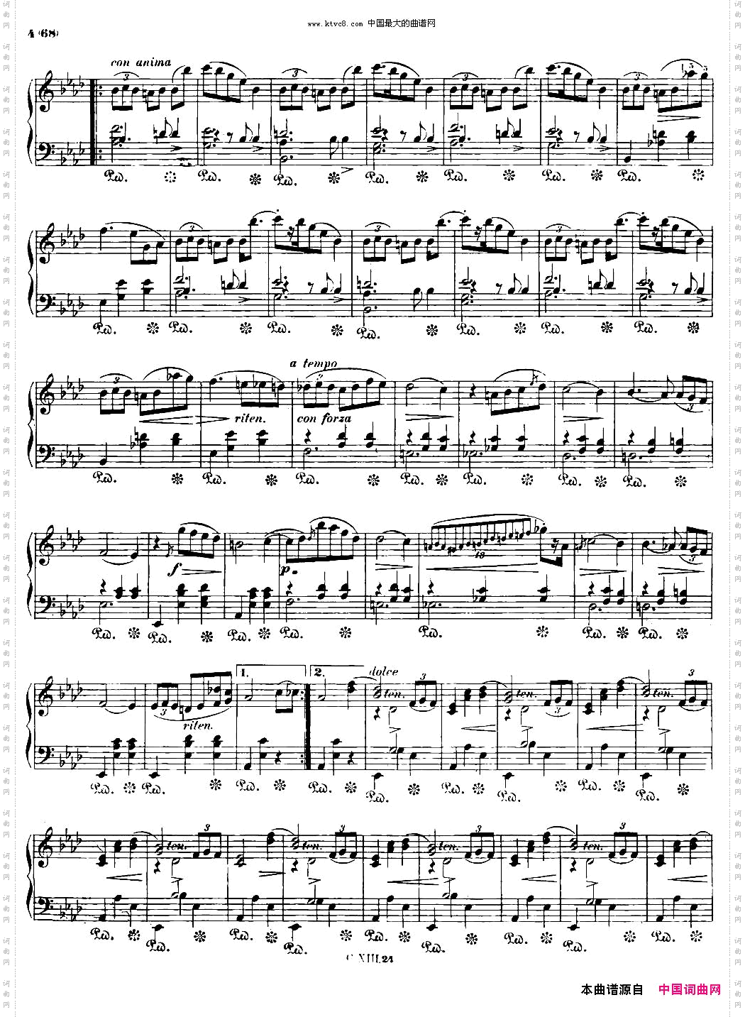 L’adieuOp69No1降A大调离别圆舞曲Op.69-1