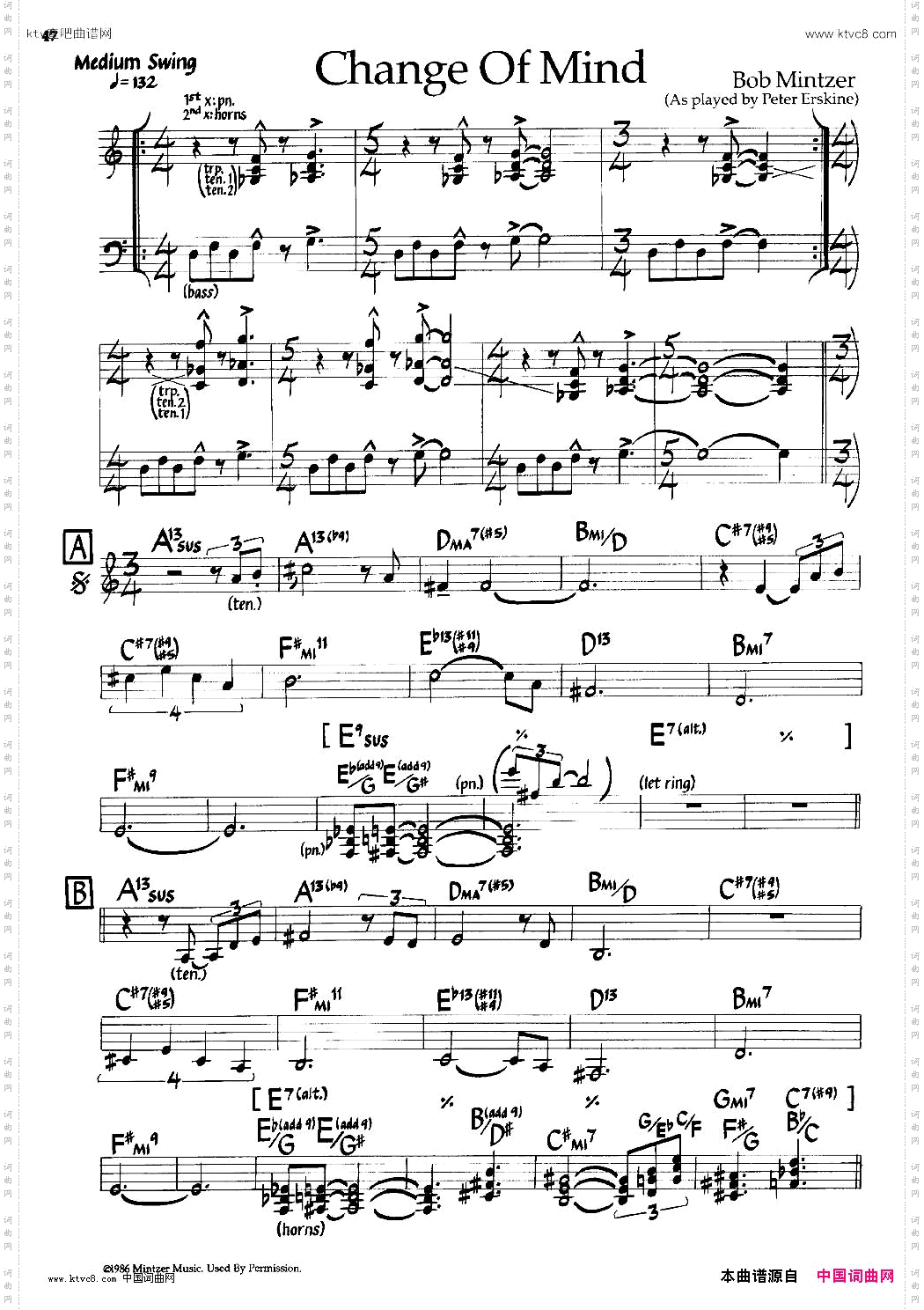 ChangeOfMind爵士钢琴曲