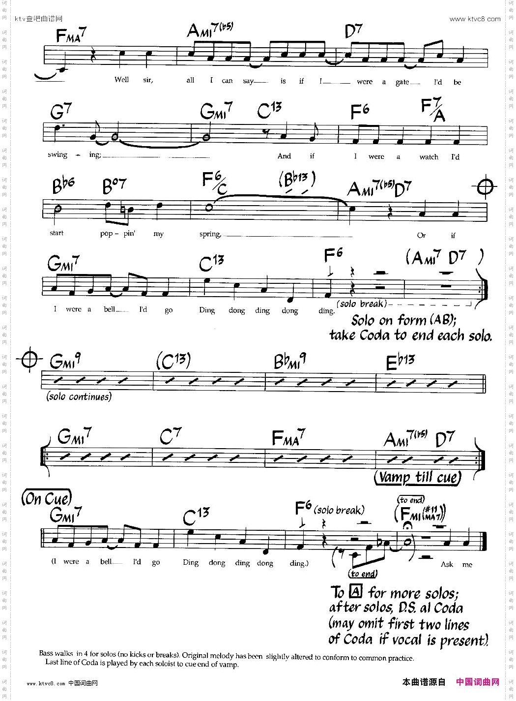 IfIWereABell爵士钢琴曲