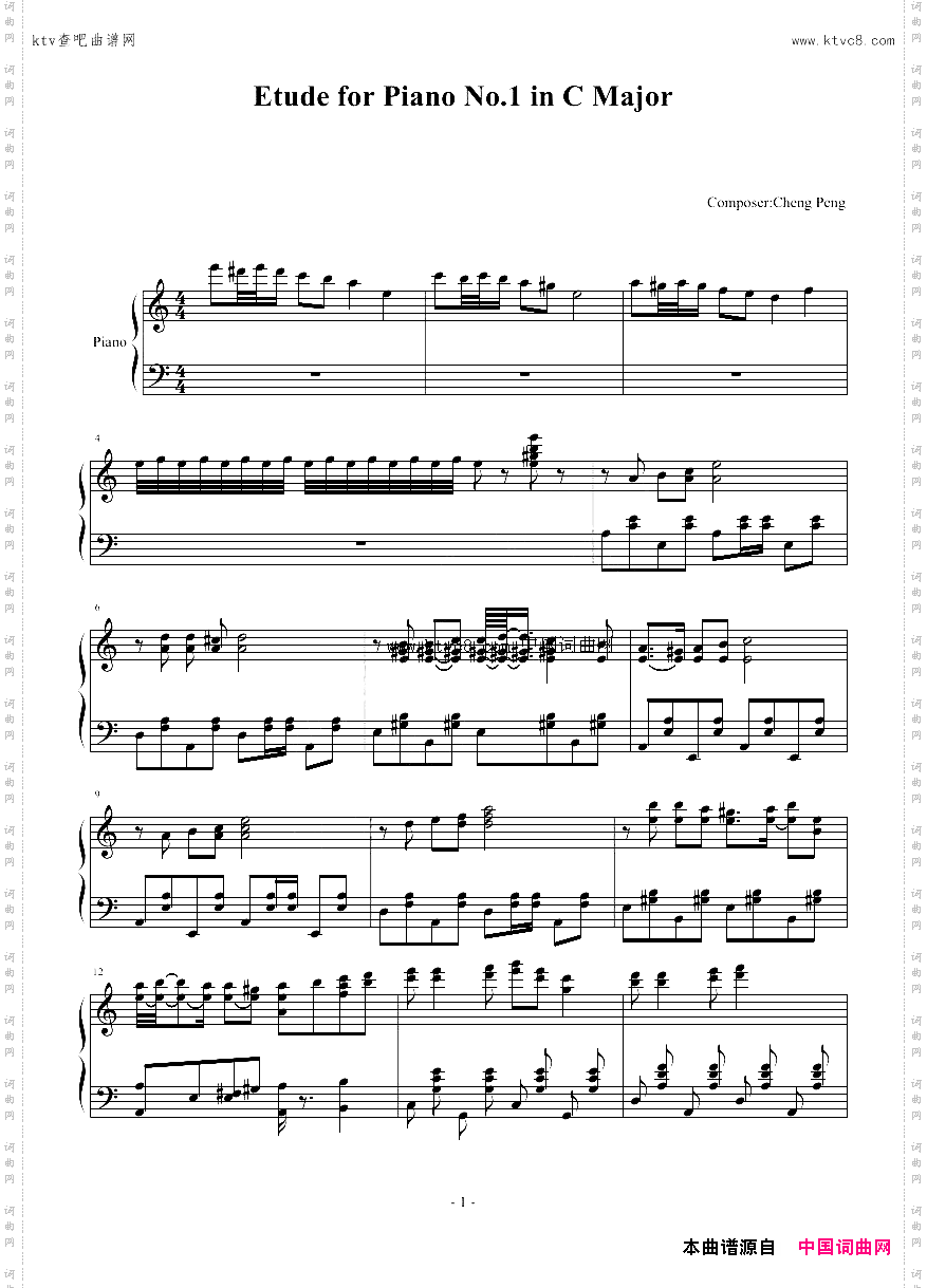 EtudeforPianoNo.1inCMajor