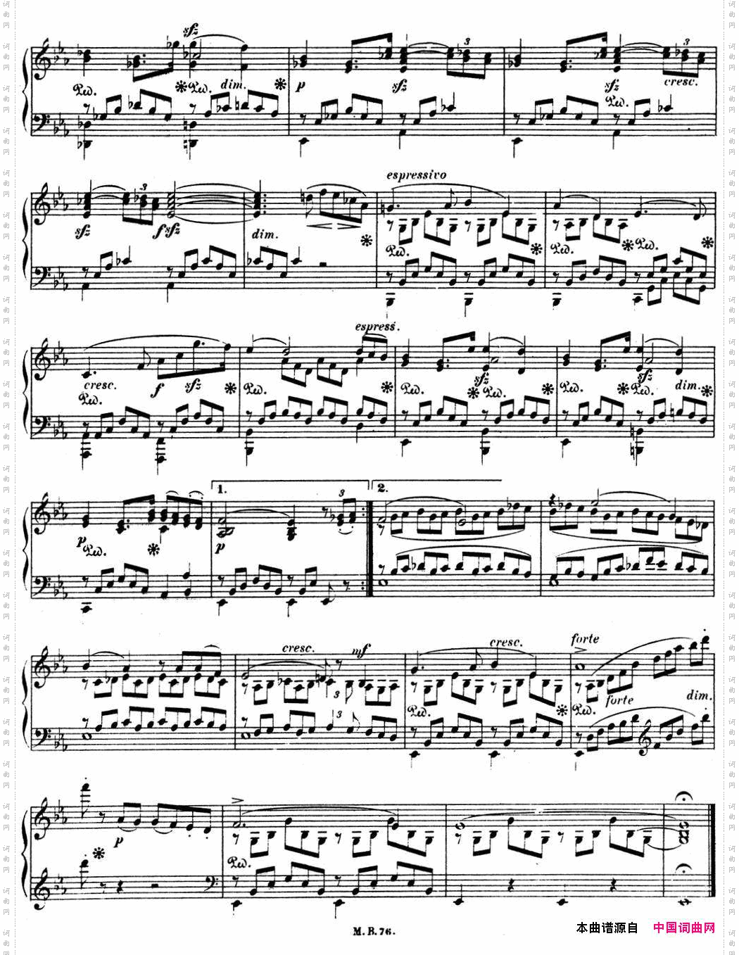 门德尔松无词歌Op.30NO.1