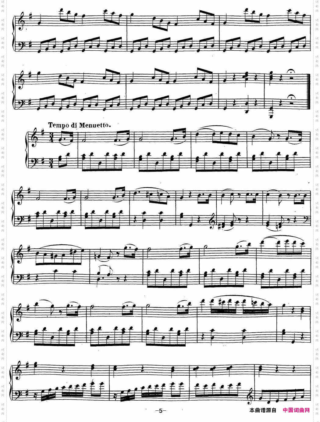 贝多芬钢琴奏鸣曲20G大调Op.49No.2Gmajor