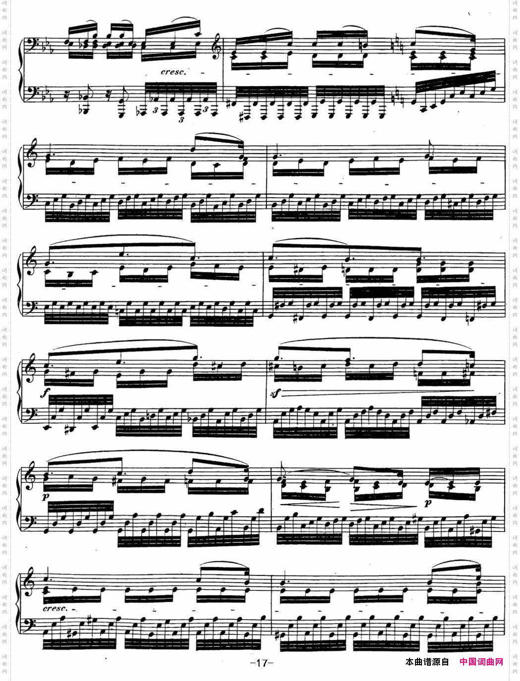 贝多芬钢琴奏鸣曲32c小调Op.111Cminor