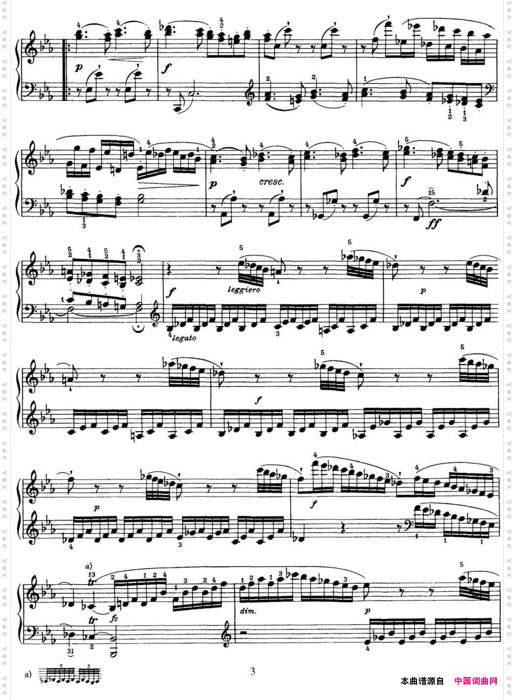 海顿钢琴奏鸣曲HobXVI20inCminor