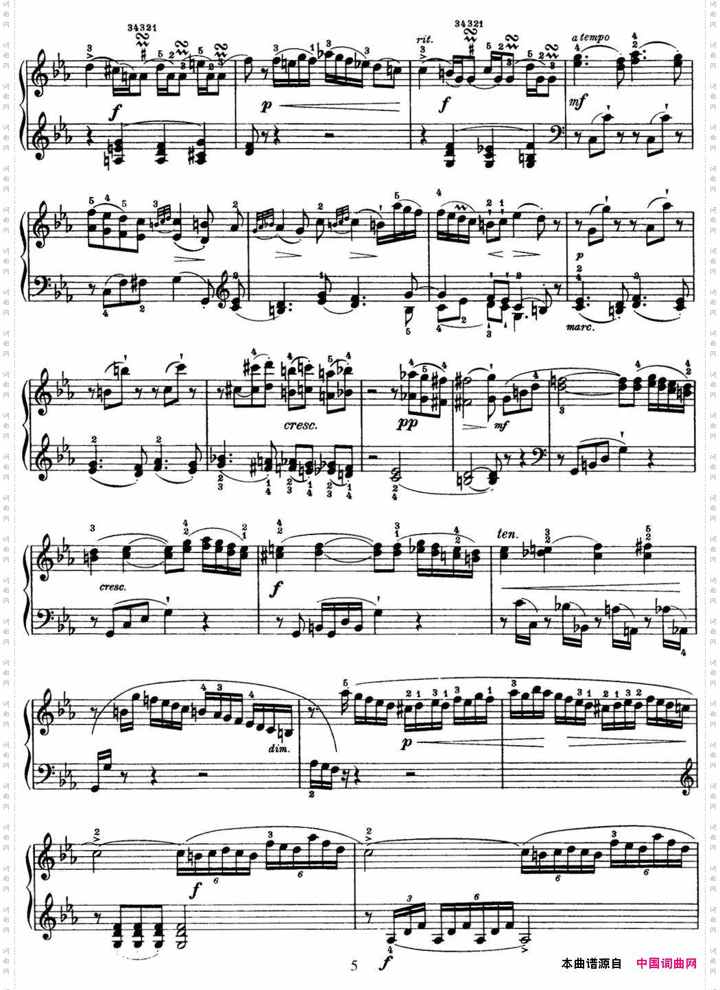 海顿钢琴奏鸣曲HobXVI20inCminor