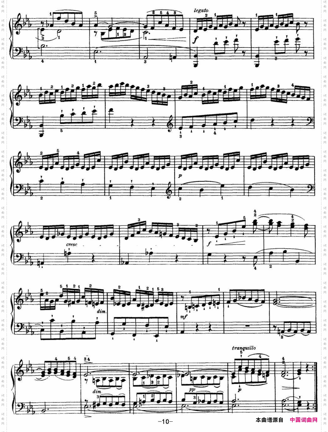 海顿钢琴奏鸣曲HobXVI20inCminor