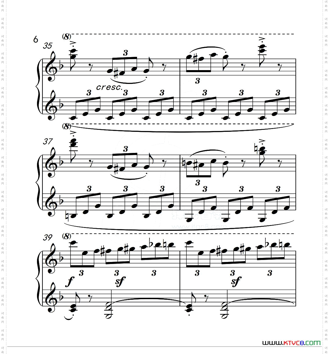 《第五级B组 练习曲（中国音乐学院钢琴考级作品1~6级）》简谱