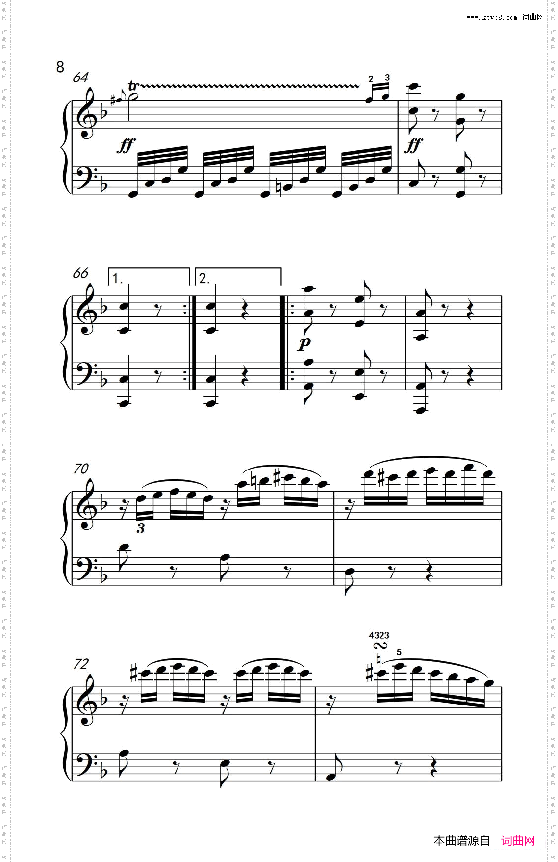 奏鸣曲Opus10Nr.1第一乐章_贝多芬奏鸣曲集 2