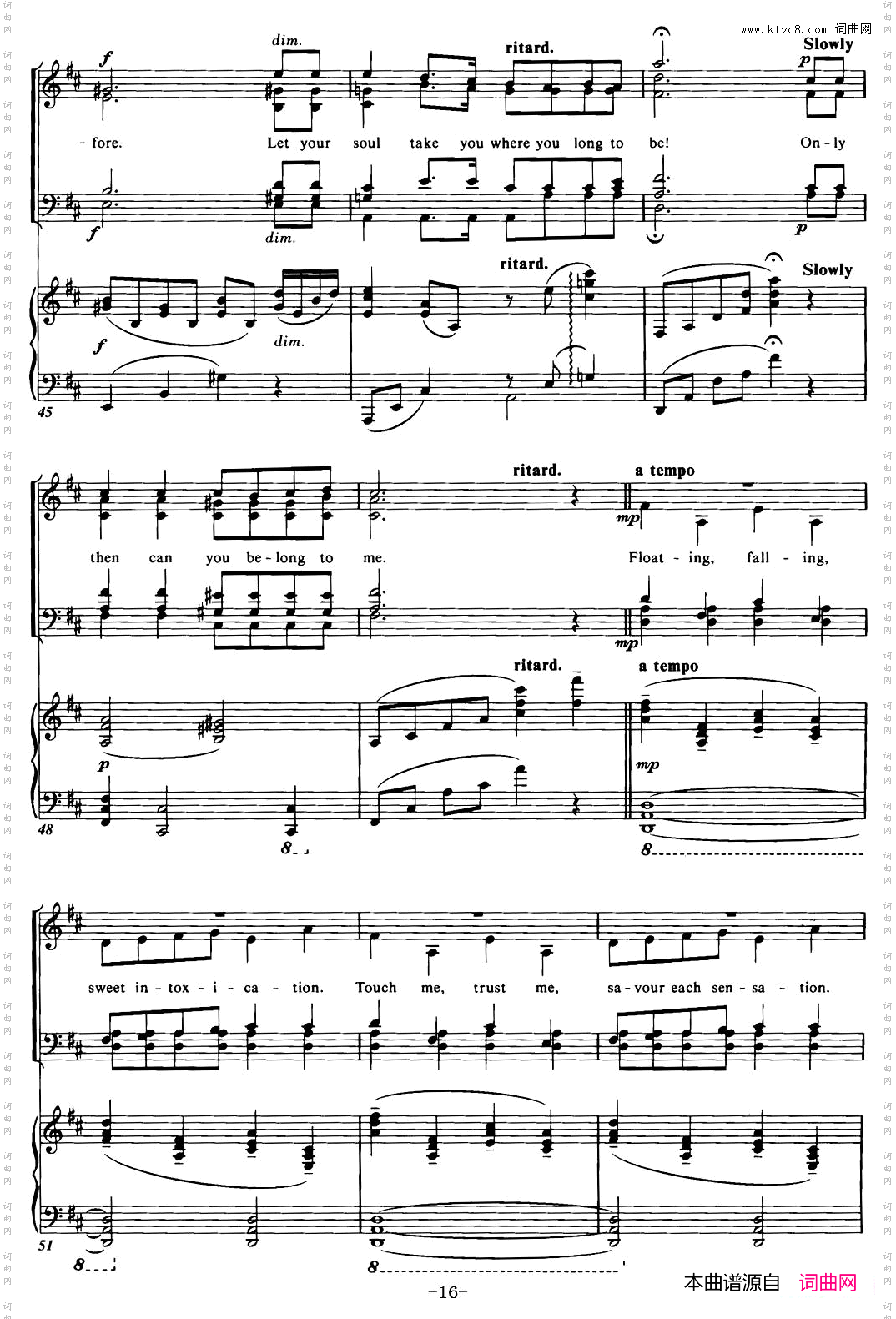 Cho-ralSuitefromThePhantomoftheOpera3THEMUSICOFTHENIGHT、四重奏_Cho-ral Suite from The Phantom of the Opera3 THE MUSIC OF THE NIGHT、四重奏