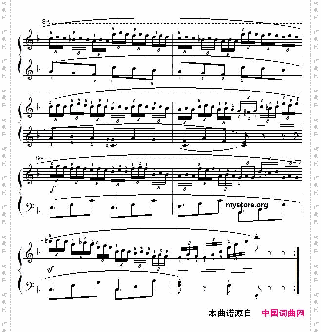 车尔尼Czerny849第20首曲谱及练习指导