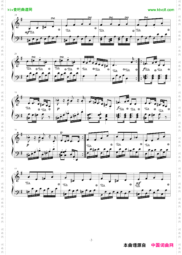 G大调小奏鸣曲第二乐章NO.2