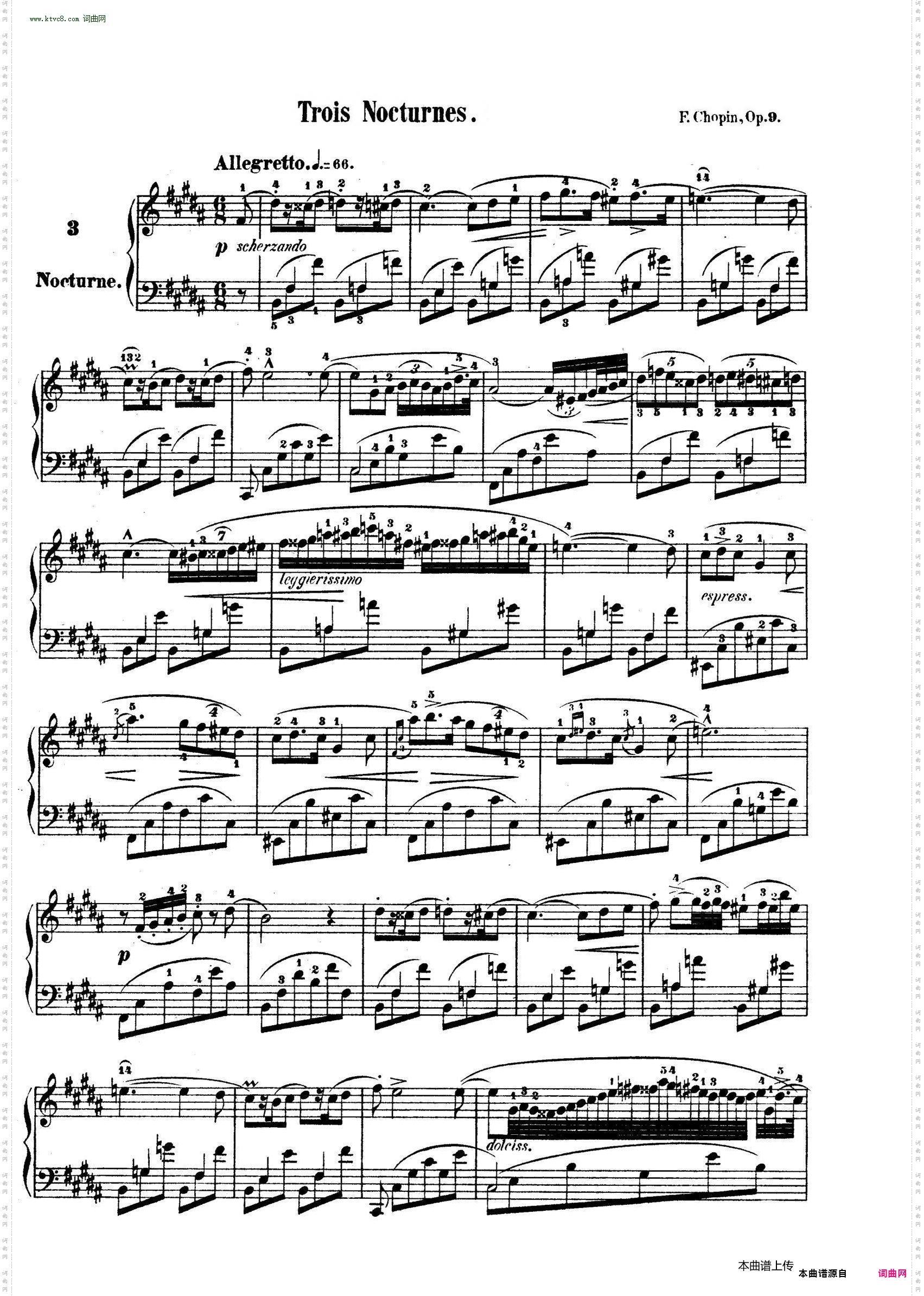 3 Nocturnes Op·93首夜曲·3