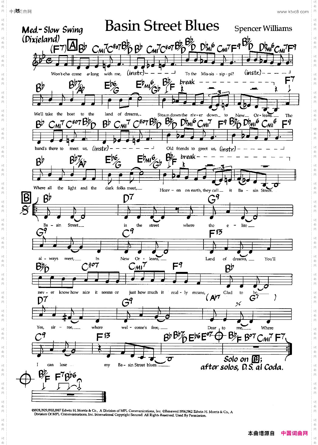 BasinStreetBlues盆地街蓝调爵士钢琴曲