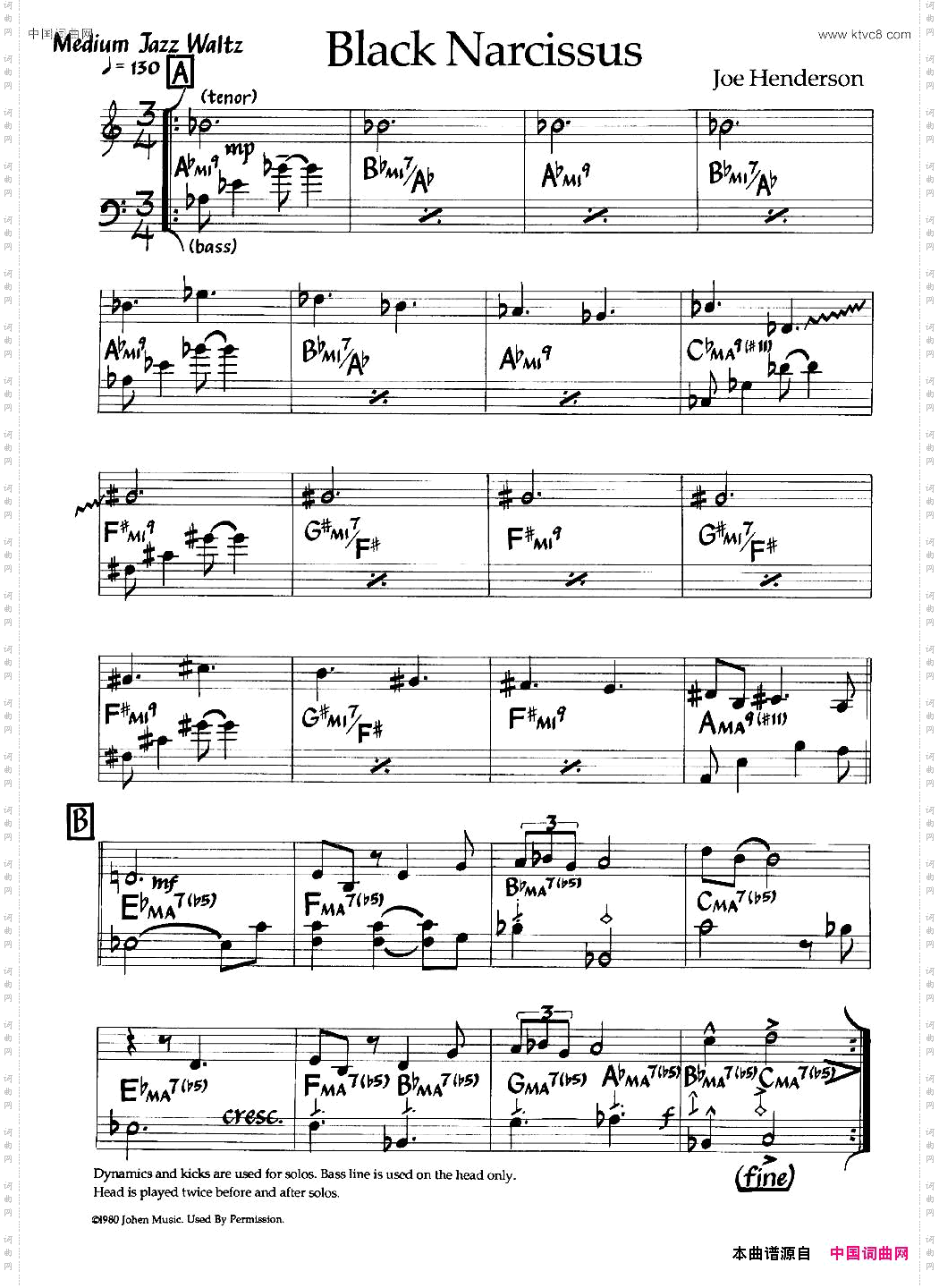 BlackNarcissus黑水仙爵士钢琴曲