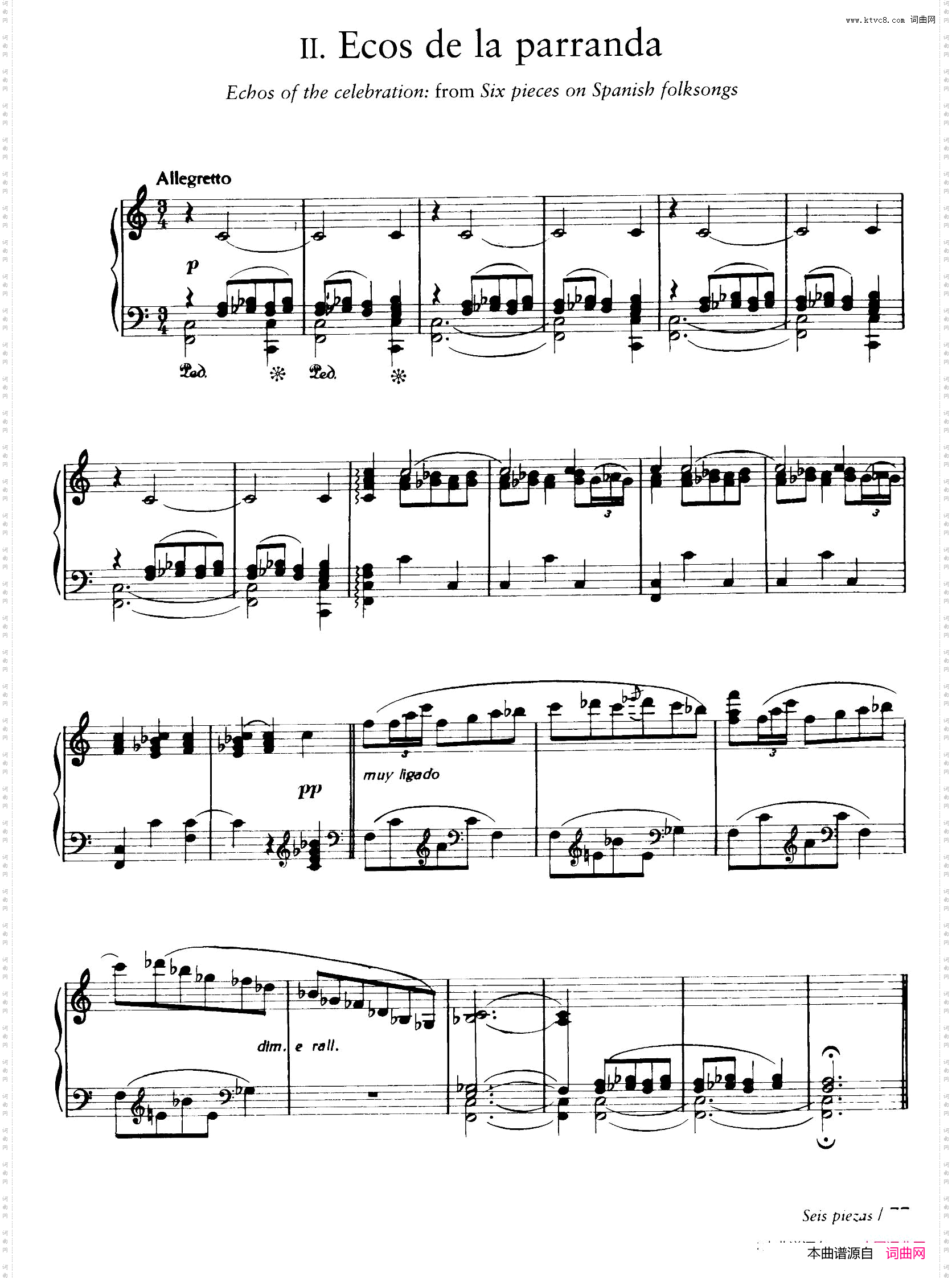 SixPiecesonSpanishFolksongsH.1256首西班牙民谣小品·3.节日的回忆Ecosdelaparranda_Six Pieces on Spanish Folksongs H.1256首西班牙民谣小品·3. 节日的回忆 Ecos de la parranda