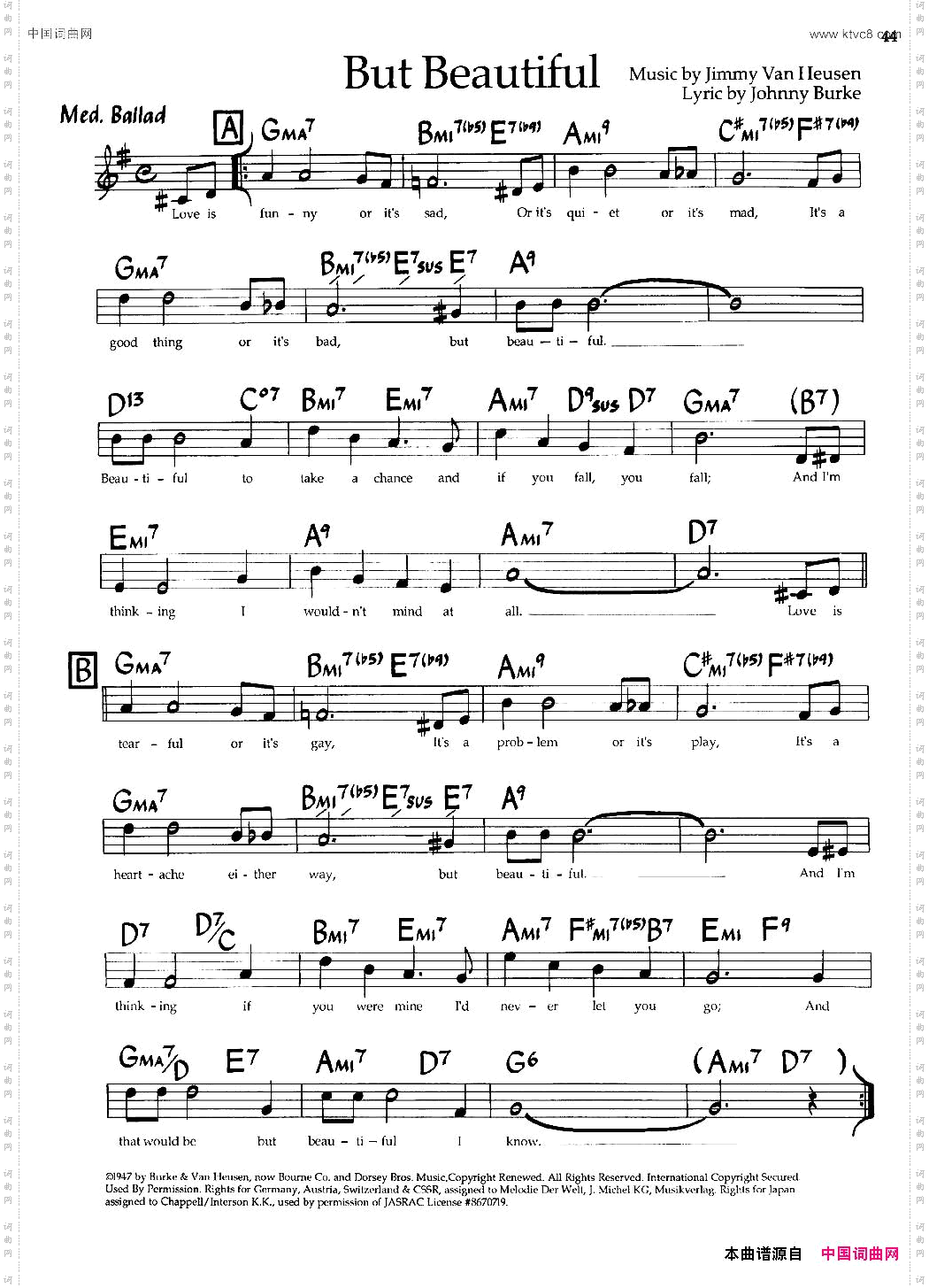 ButBeautiful爵士钢琴曲