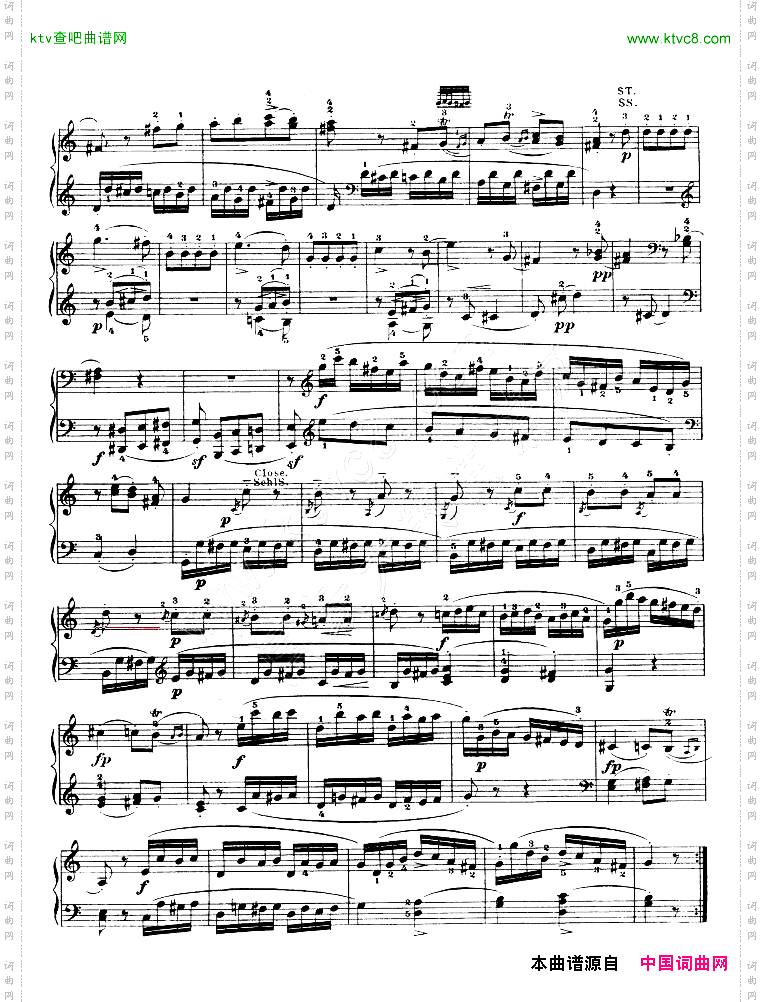 C大调钢琴奏鸣曲K279