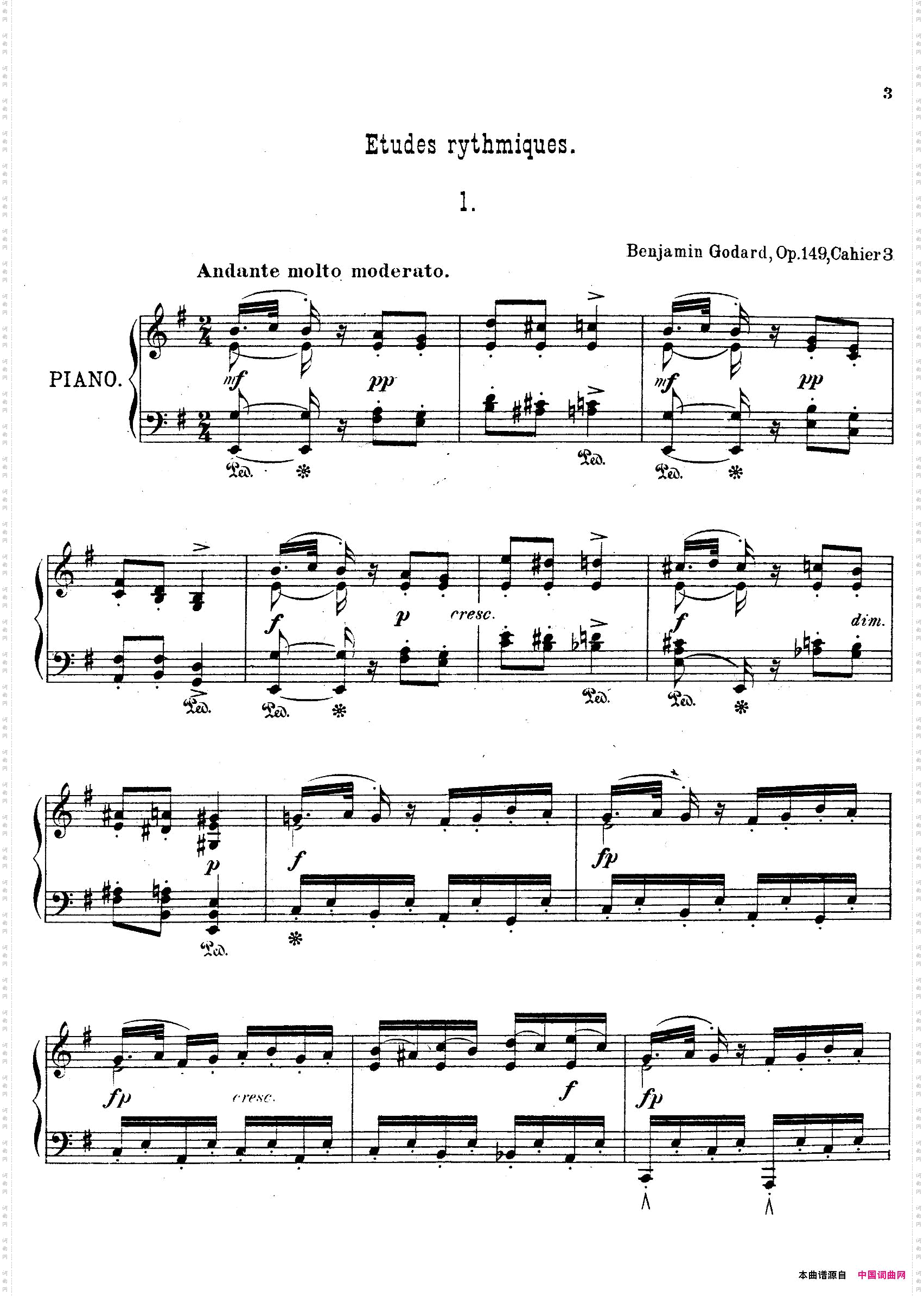 EtudesRythmiquesOp.149节奏练习曲集1_Etudes Rythmiques Op.149节奏练习曲集1