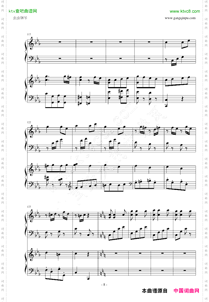 小星星简易变奏曲双钢琴