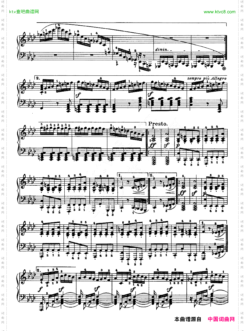 热情奏鸣曲-作品57号第二十三钢琴奏鸣曲