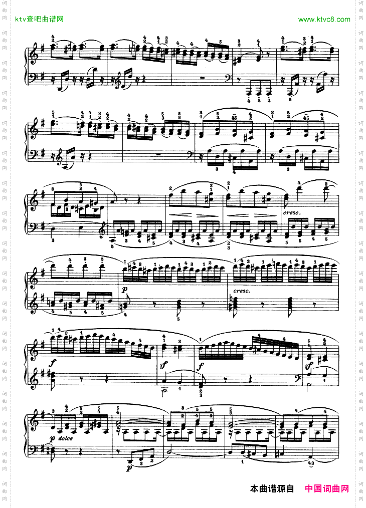 G大调第十钢琴奏鸣曲Op.14No--2