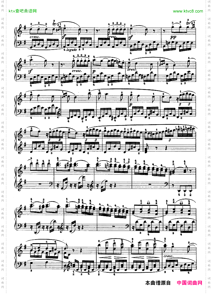 G大调第十钢琴奏鸣曲Op.14No--2