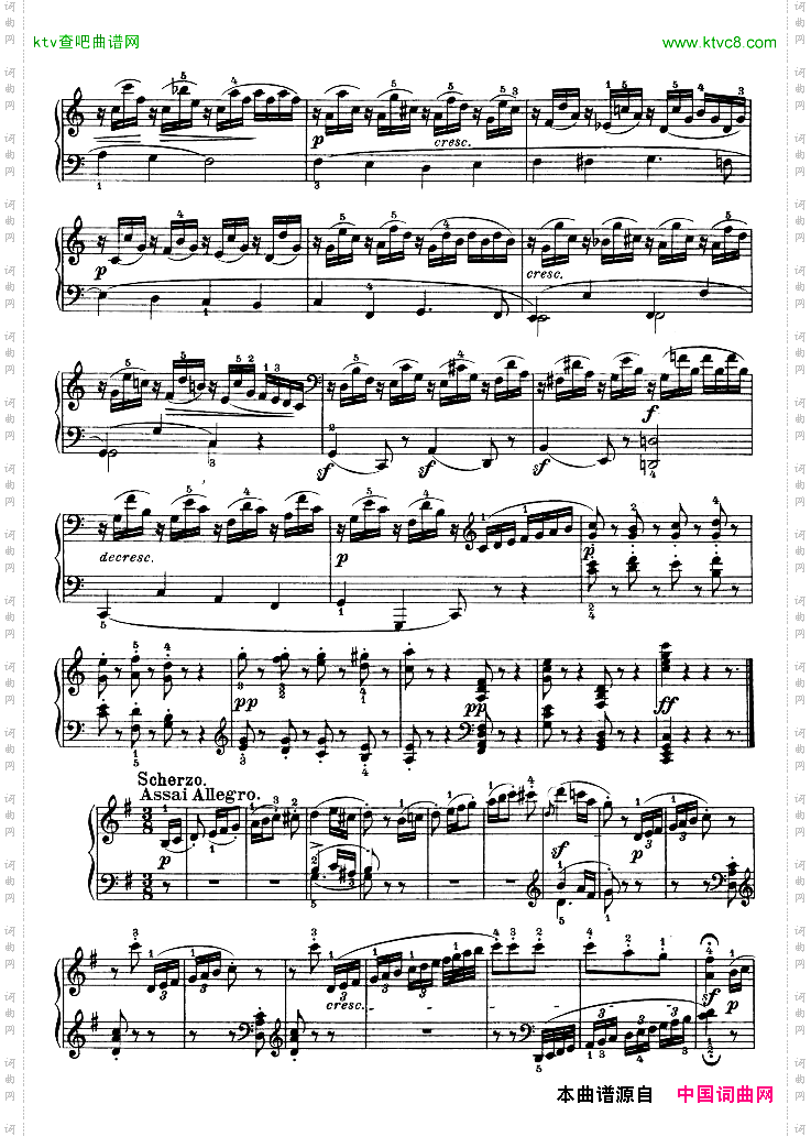 G大调第十钢琴奏鸣曲Op.14No--2