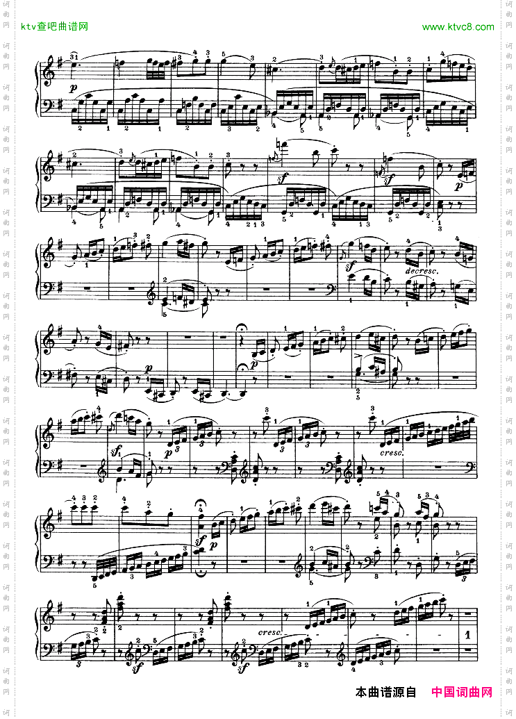 G大调第十钢琴奏鸣曲Op.14No--2