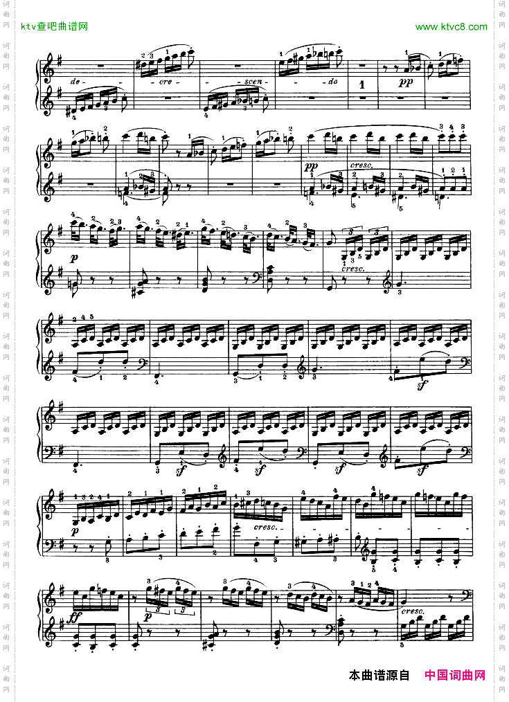 G大调第十钢琴奏鸣曲Op.14No--2