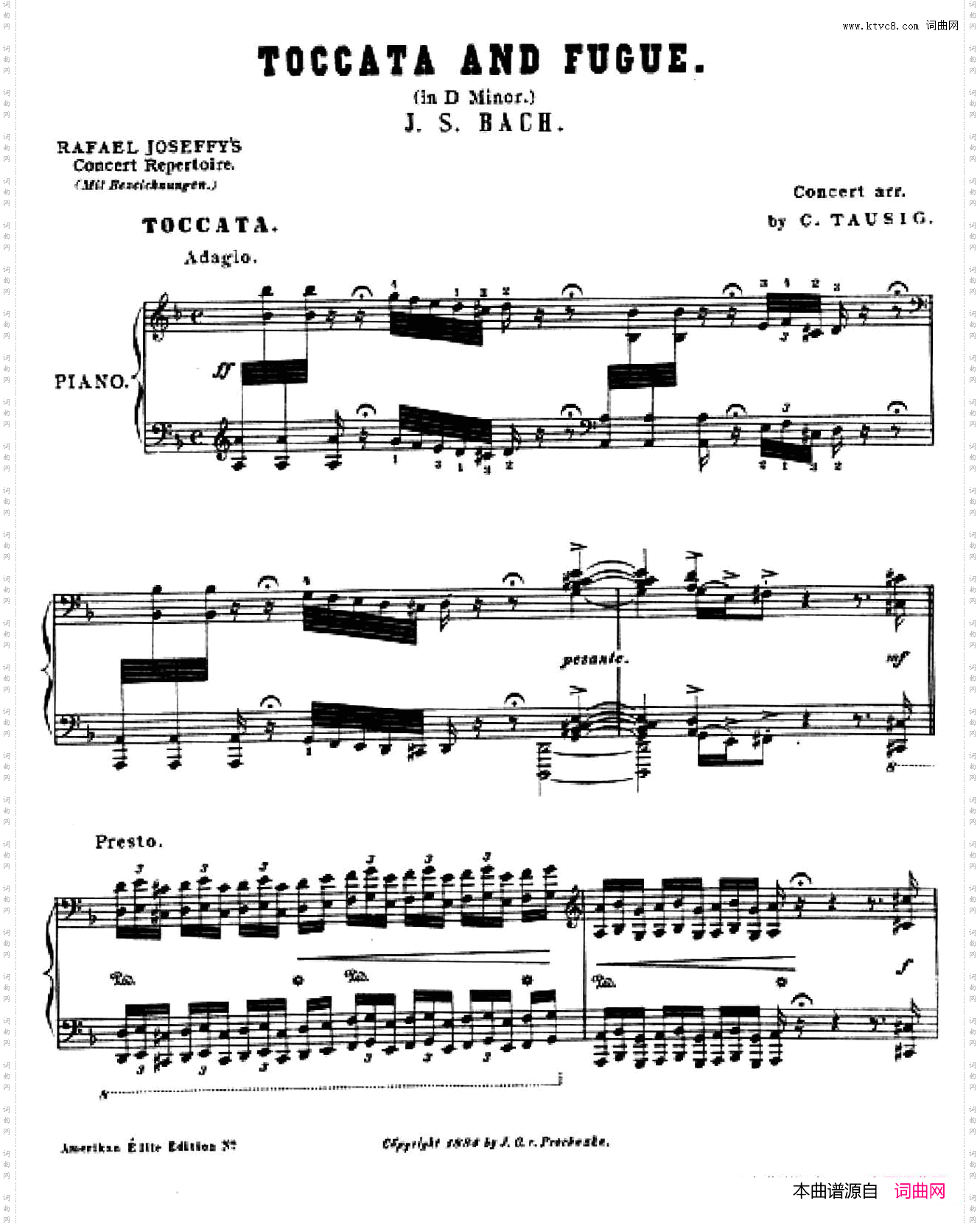 d小调托卡塔与赋格BWV565·陶西格改编钢琴独奏版_d小调托卡塔与赋格BWV 565·陶西格改编钢琴独奏版