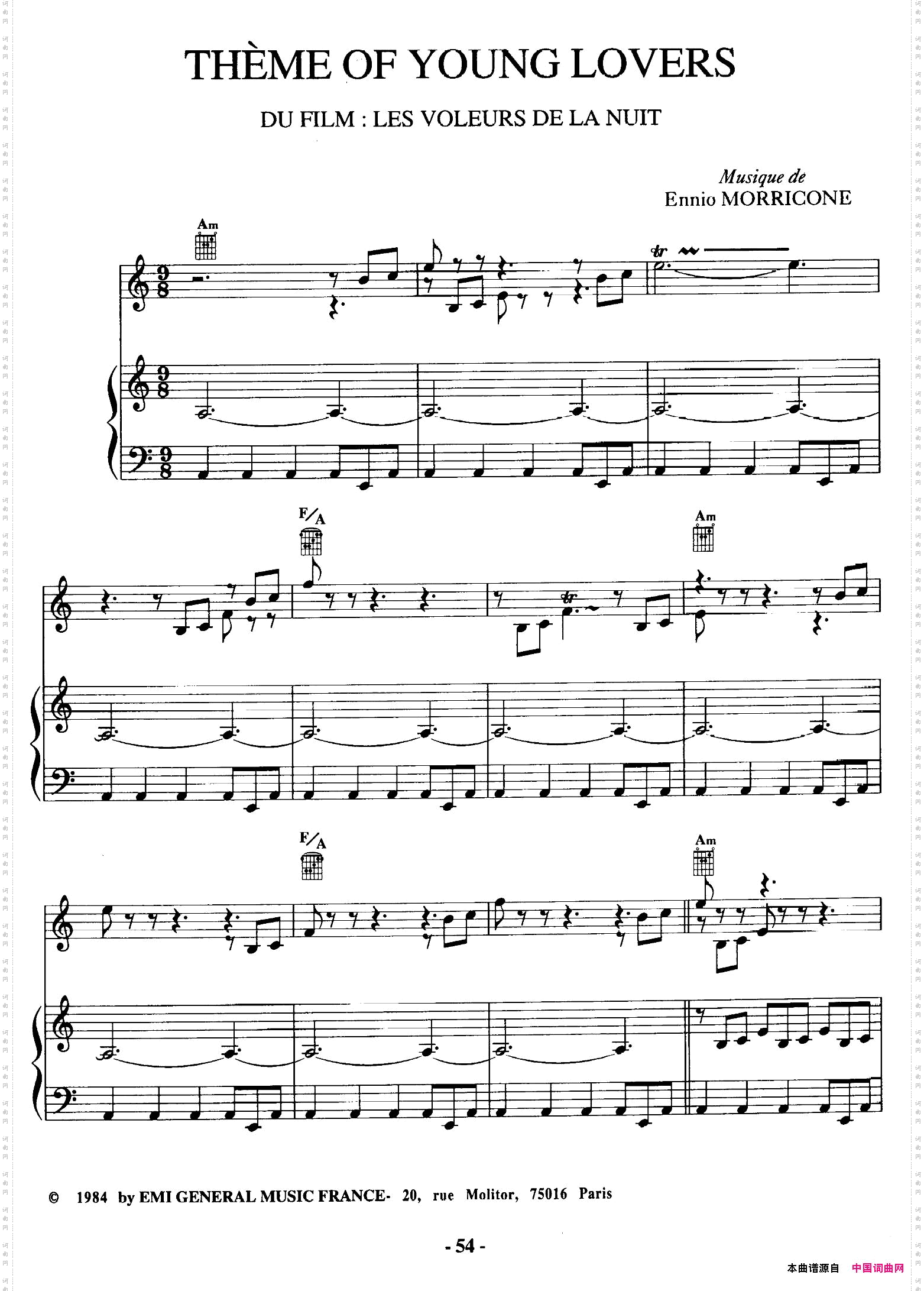 电影配乐大师莫瑞康最佳20首钢琴谱BestofEnnioMorricone·16_电影配乐大师莫瑞康最佳20首钢琴谱Best of Ennio Morricone·16