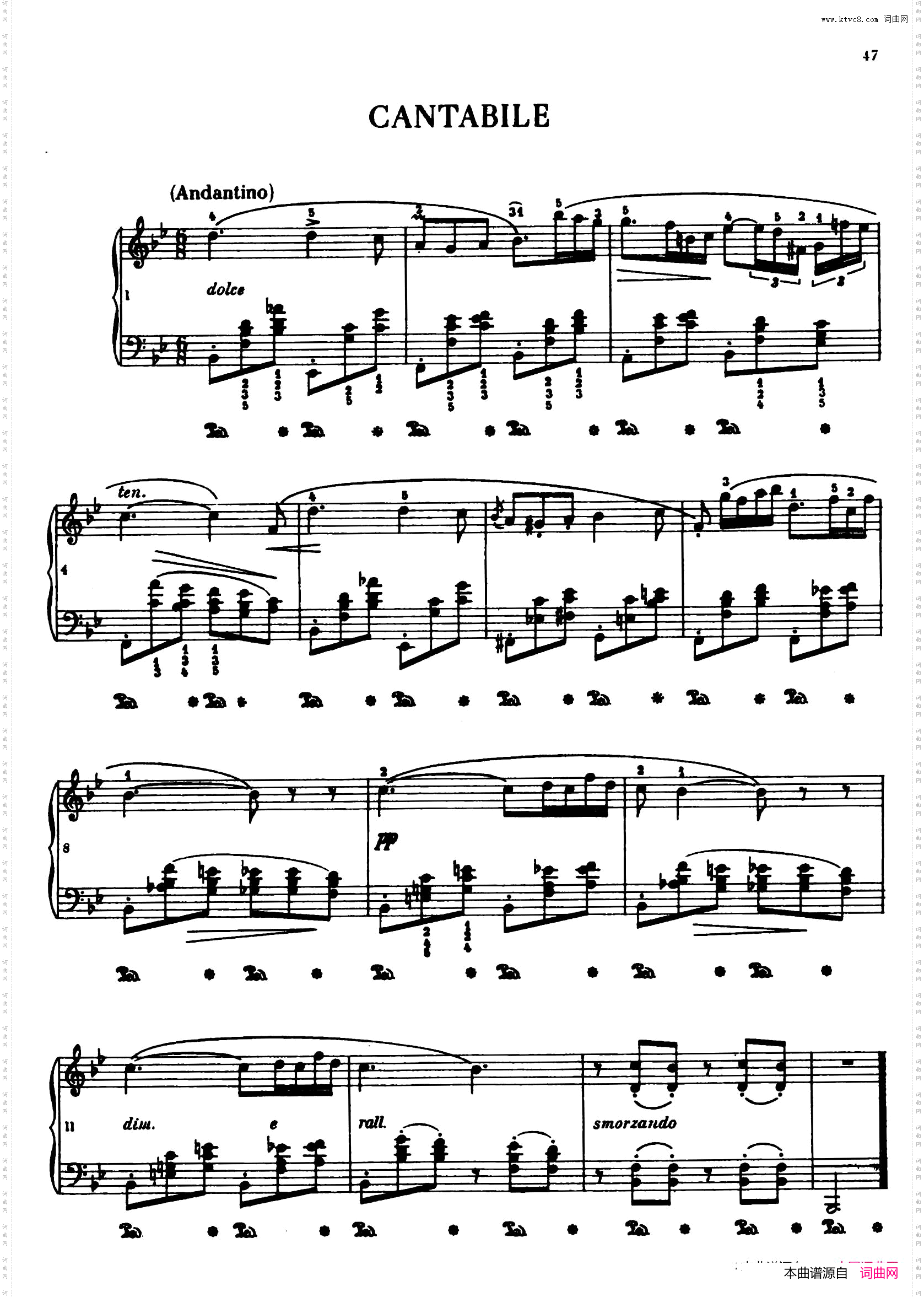 Cantabile如歌的作品