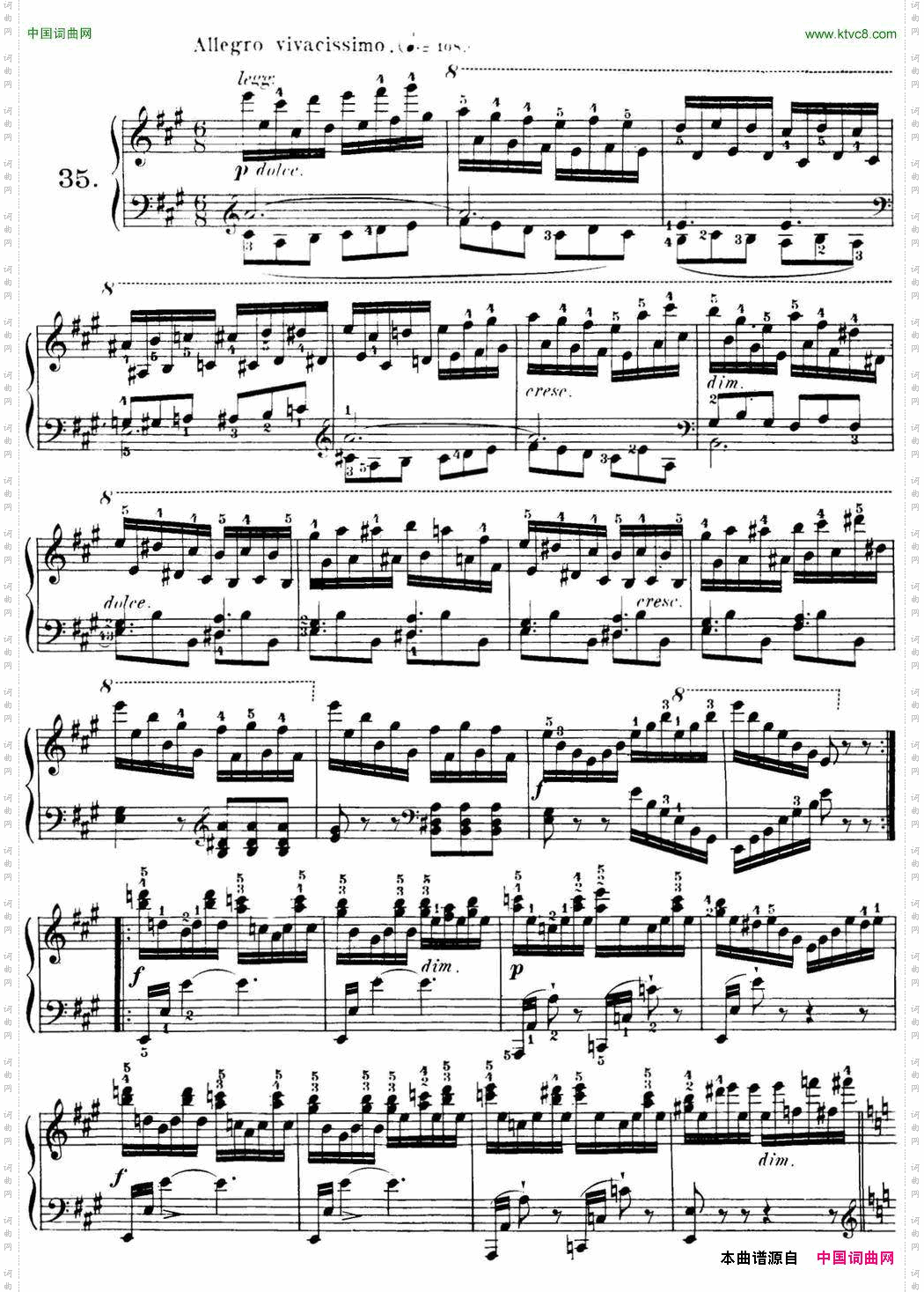40首车尔尼Op.299钢琴快速练习曲NO.35