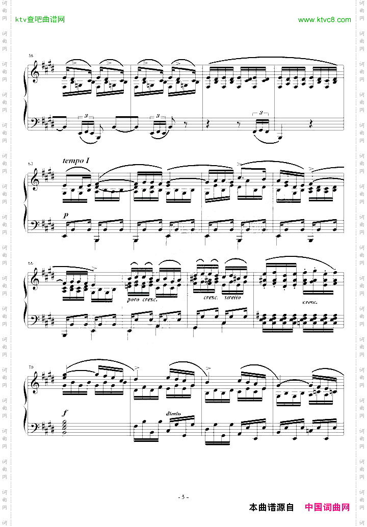 肖邦练习曲-EtudeOP.10NO.3