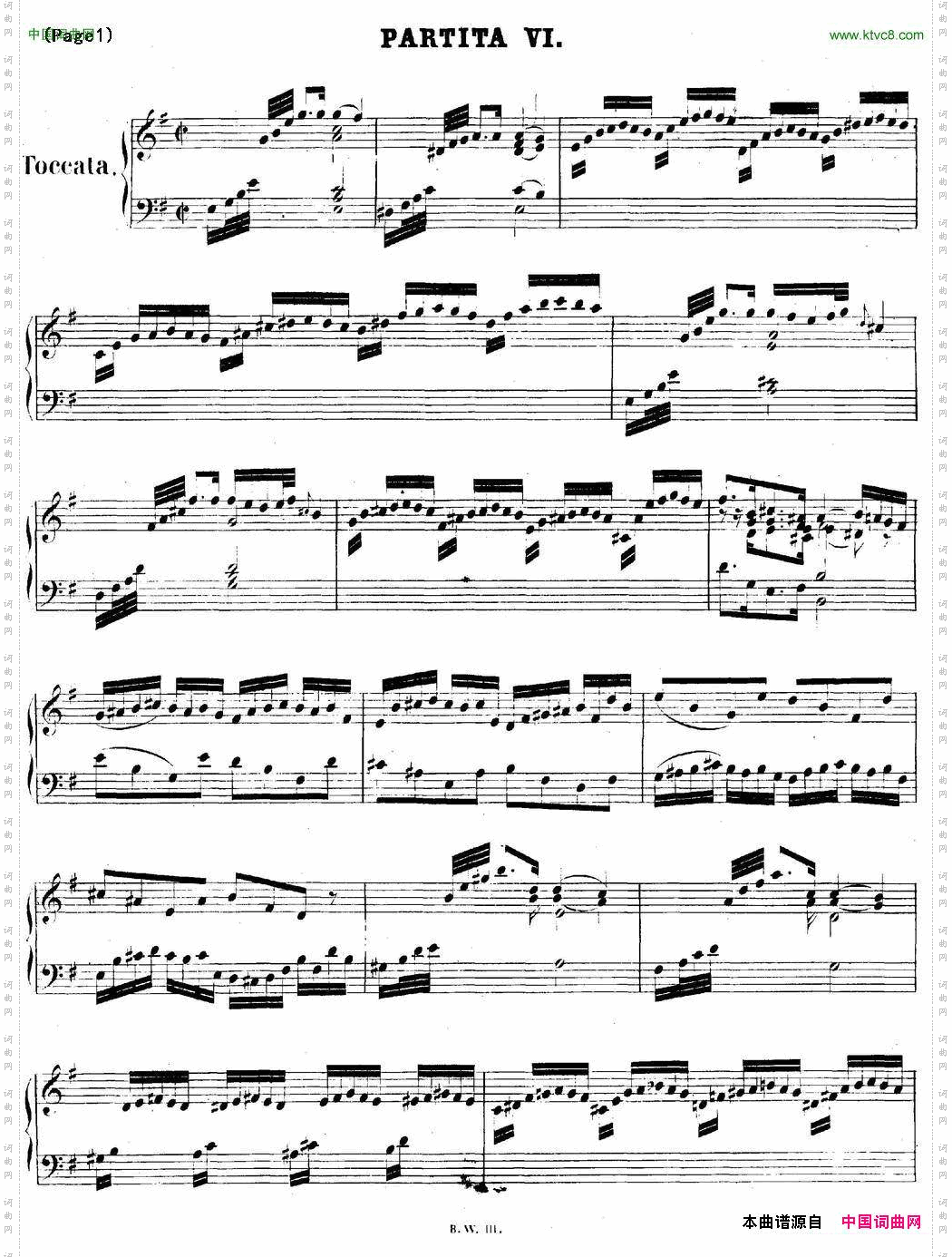 帕蒂塔6首德国组曲No.6e小调巴赫PartitaeMinorBWV830_帕蒂塔6首德国组曲No.6 e小调 巴赫 Partita e Minor BWV 830
