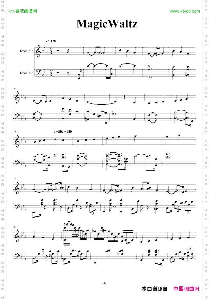 magicwaltz原版琴谱PDF