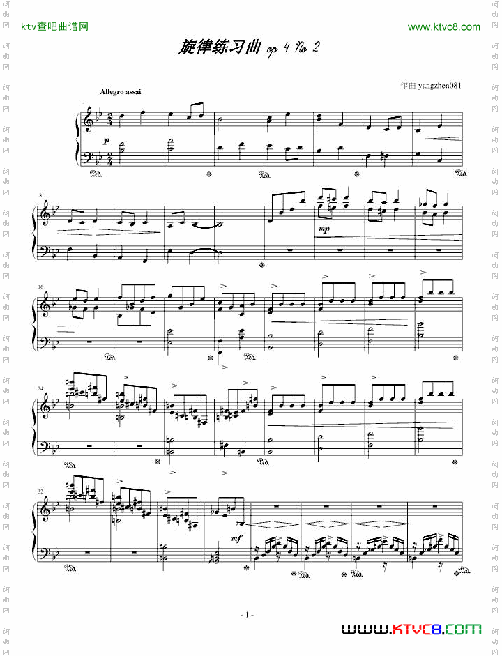旋律练习曲op4No2