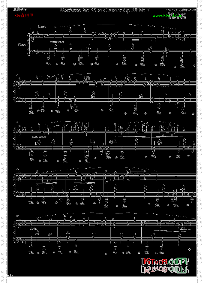 肖邦c小调夜曲Op.48No.1