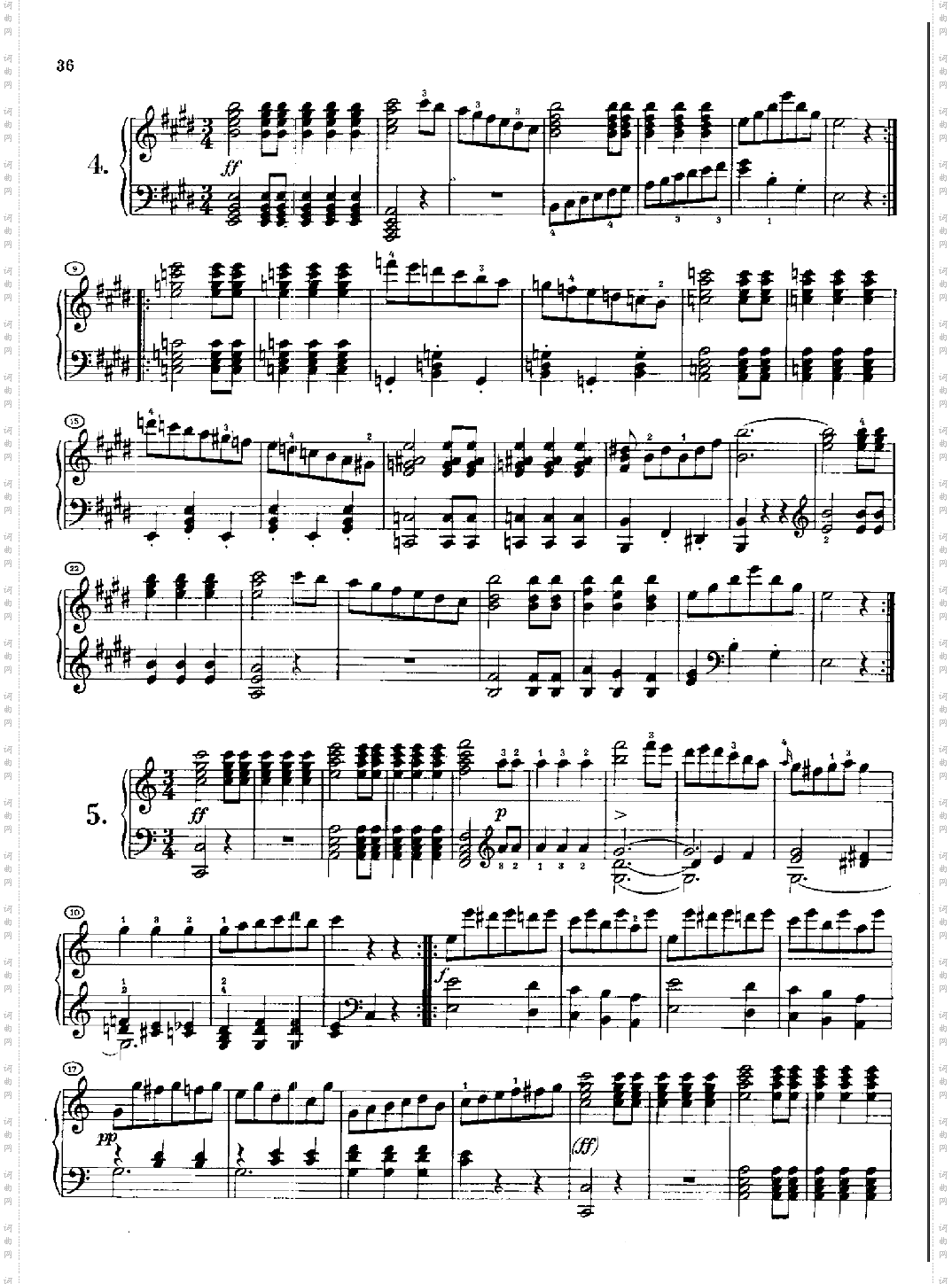 12首维也纳德意志舞曲(约1812年创作) 键盘类 钢琴