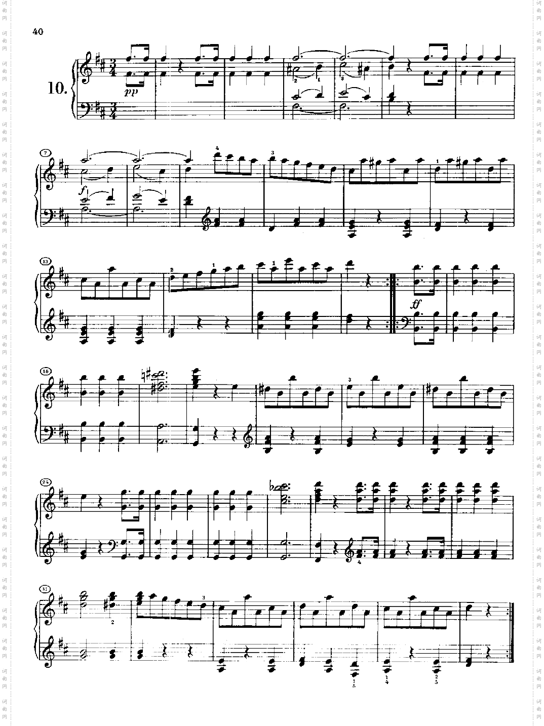 12首维也纳德意志舞曲(约1812年创作) 键盘类 钢琴