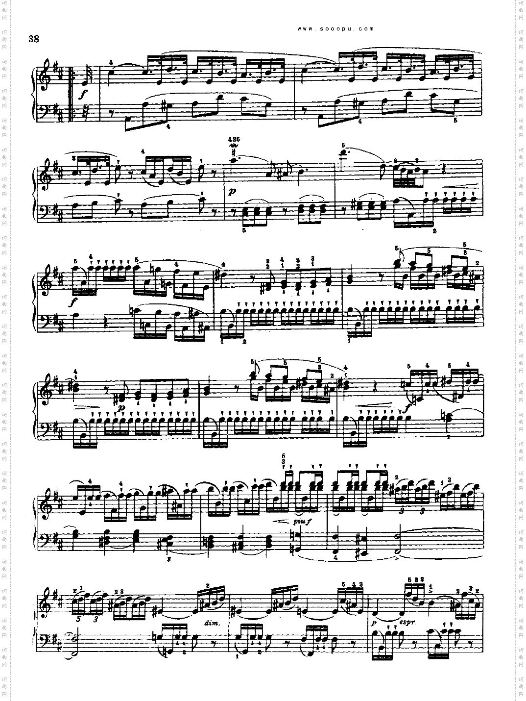 奏鸣曲五1767键盘类钢琴