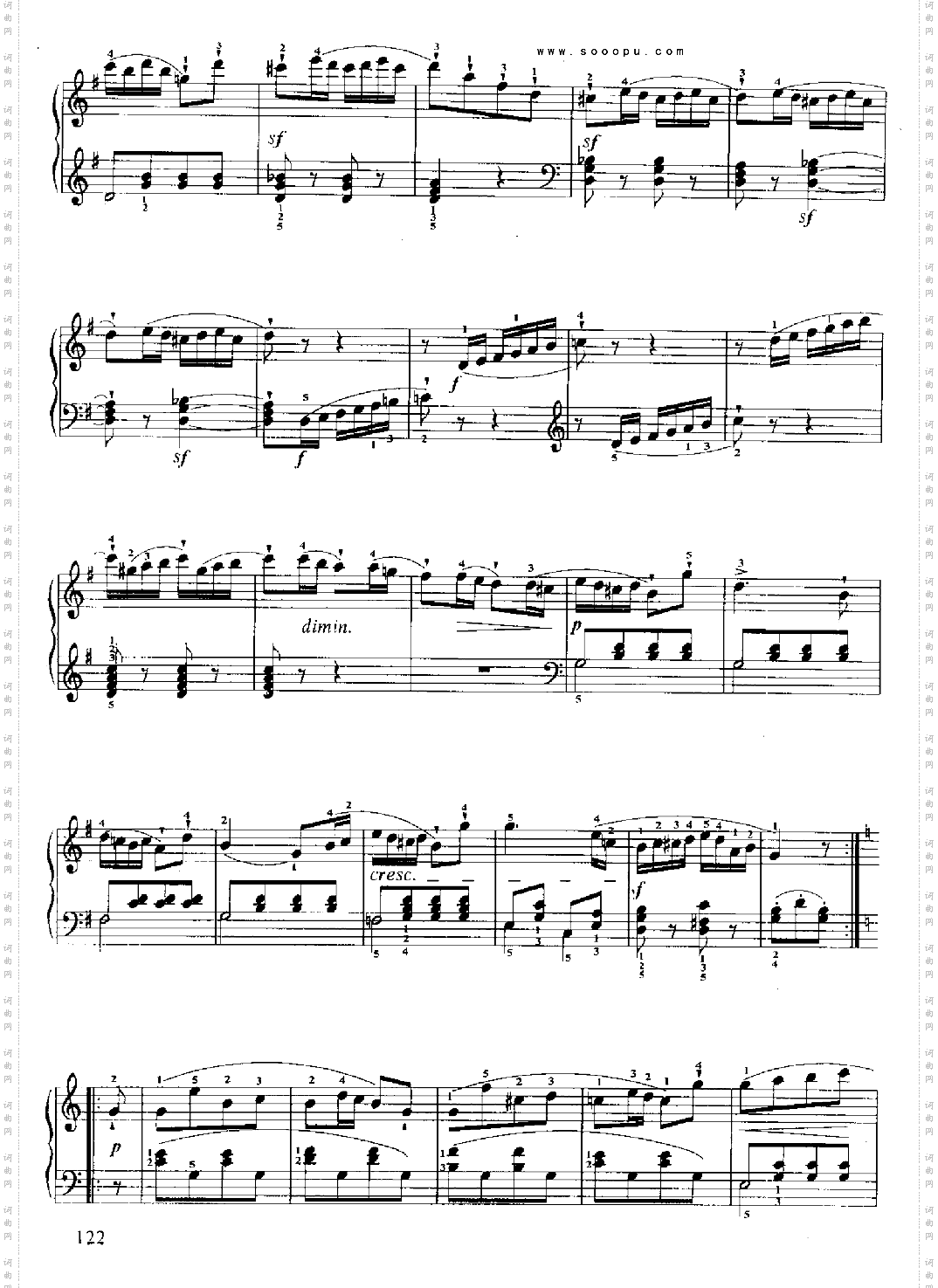 小奏鸣曲Op.151No.1键盘类钢琴