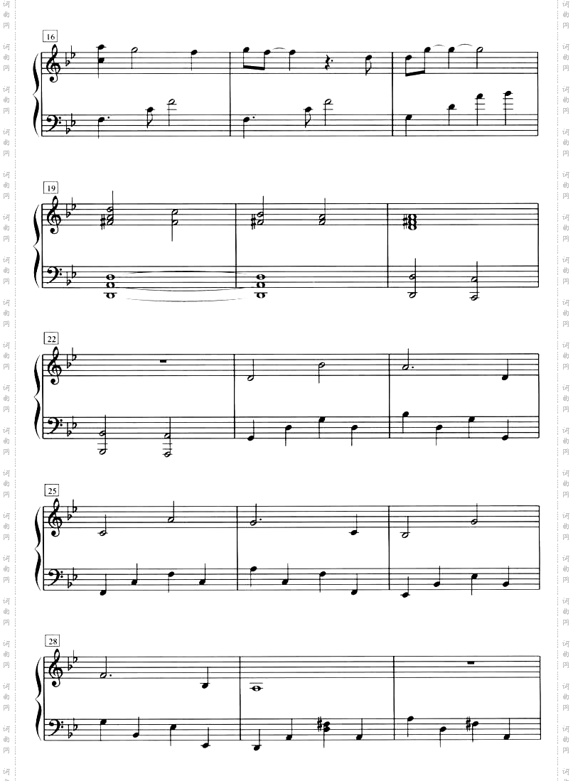 凄世－我和僵尸有个约会I钢琴五线谱