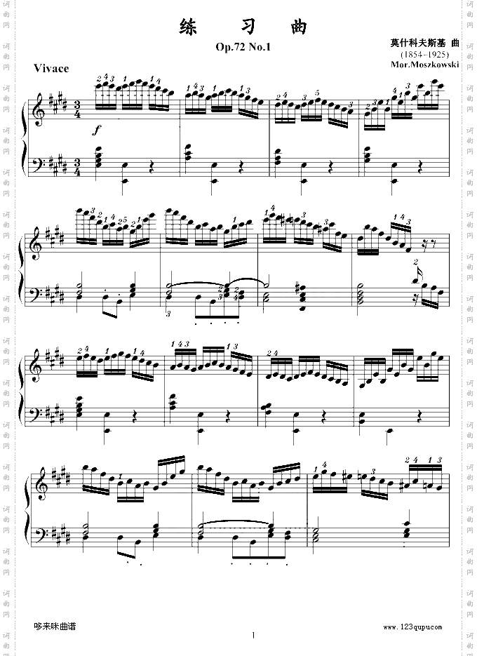 练习曲Op.72No.1-莫什科夫斯基