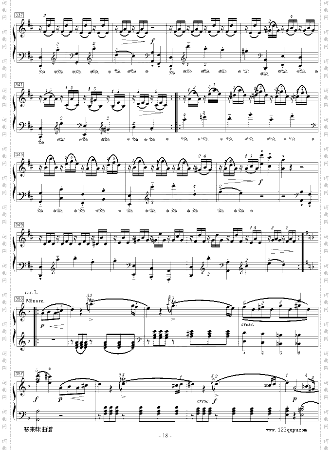 莫扎特D大调钢琴奏鸣曲K.284-莫扎特