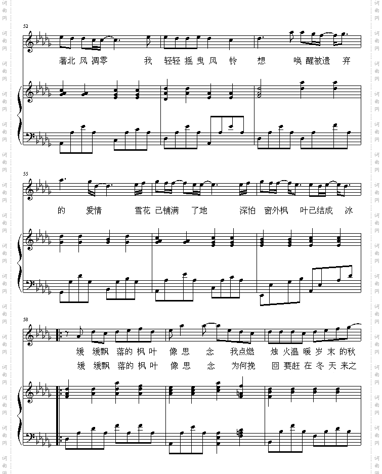 枫－周杰伦线谱弹唱版[完整版]