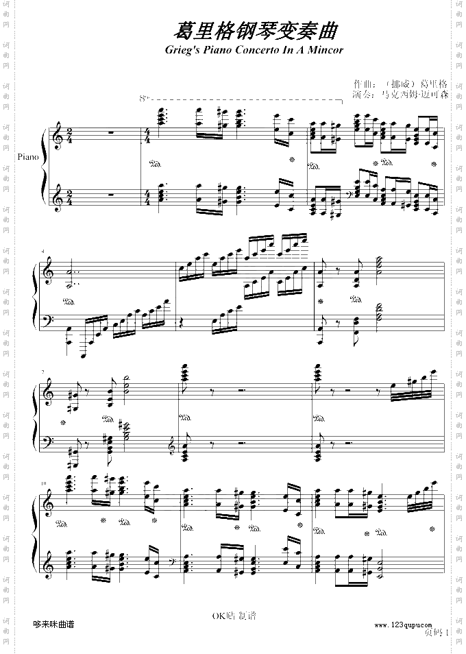 葛里格钢琴协奏曲-马克西姆