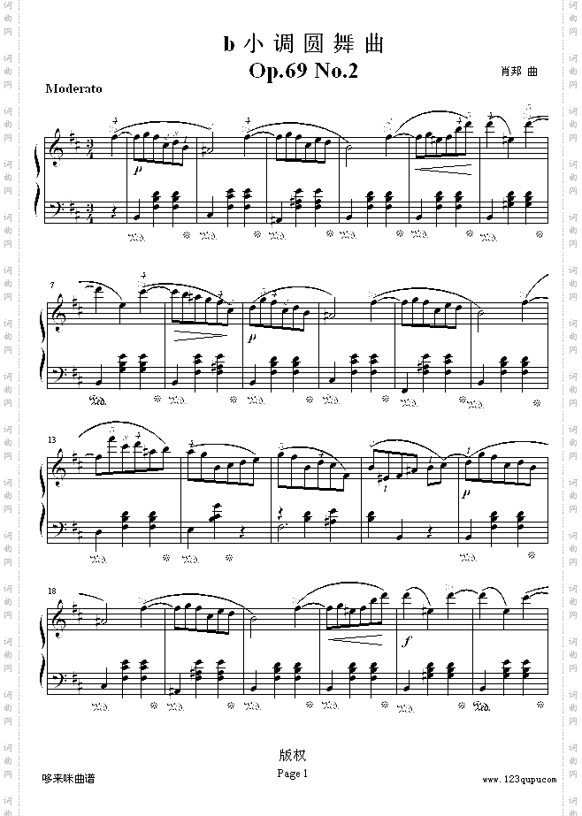 b小调圆舞曲Op.69No.2-肖邦