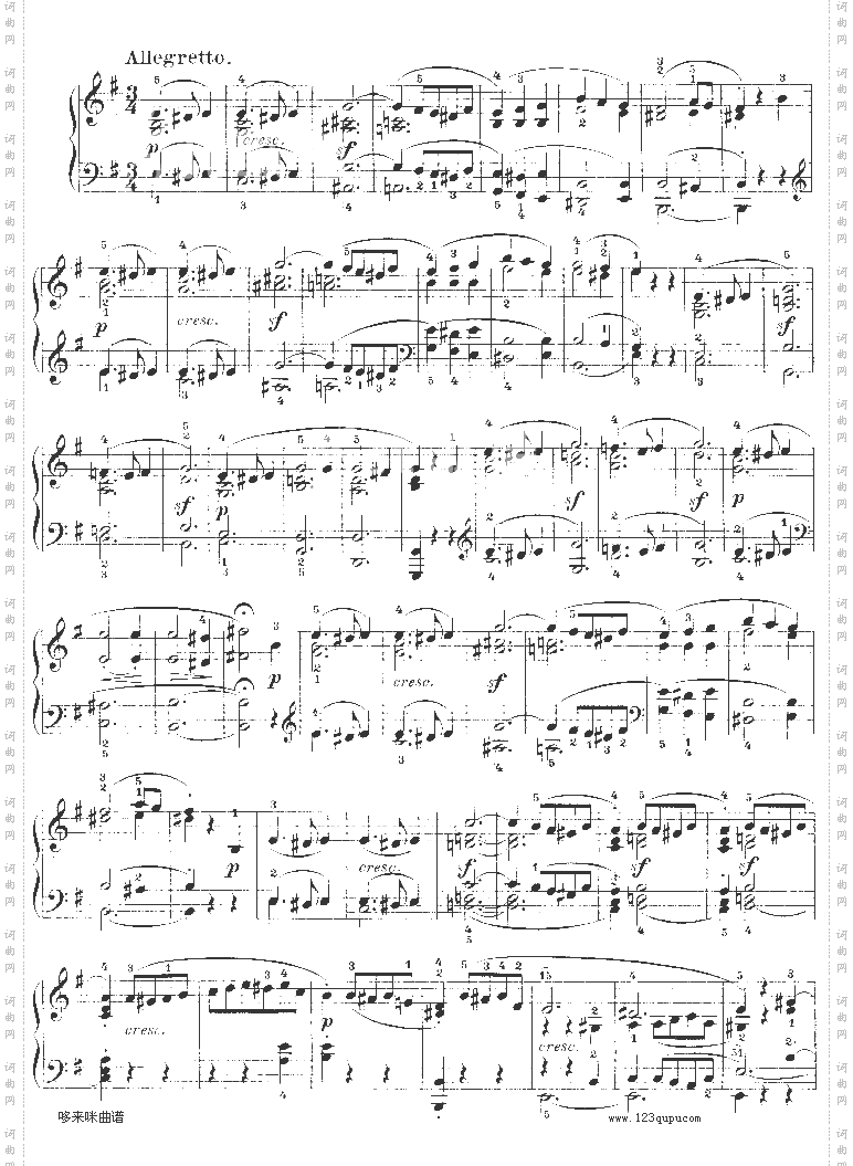 E大调第九钢琴奏鸣曲Op.14No—1-贝多芬